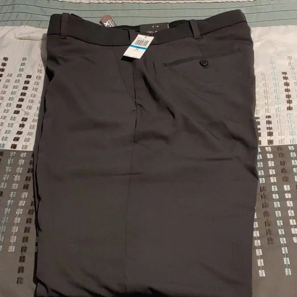 slim fit dress slacks Van Heusen Men's Wrinkle Free Stretch Flat Front Dress Pant